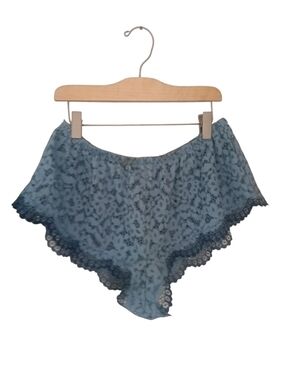Victoria's Secret Women's Intimate Blue Flutter Lace Shorts Size S